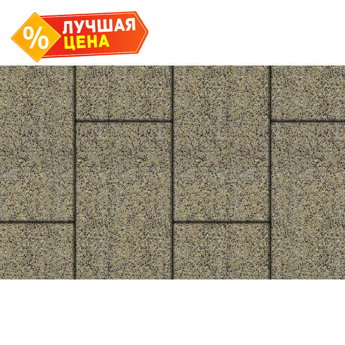 Плитка тротуарная Прямоугольник (Ла-Линия) Б.5.П.8 Гранит+ желтый с черным 600x300x80 мм