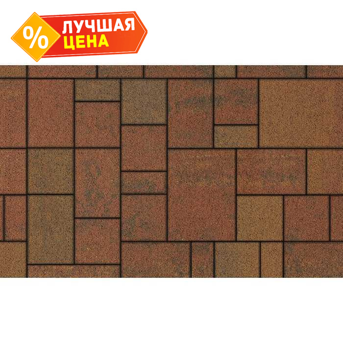 Плитка тротуарная Мюнxен Б.2.Ф.6см Листопад гранит Арабская ночь