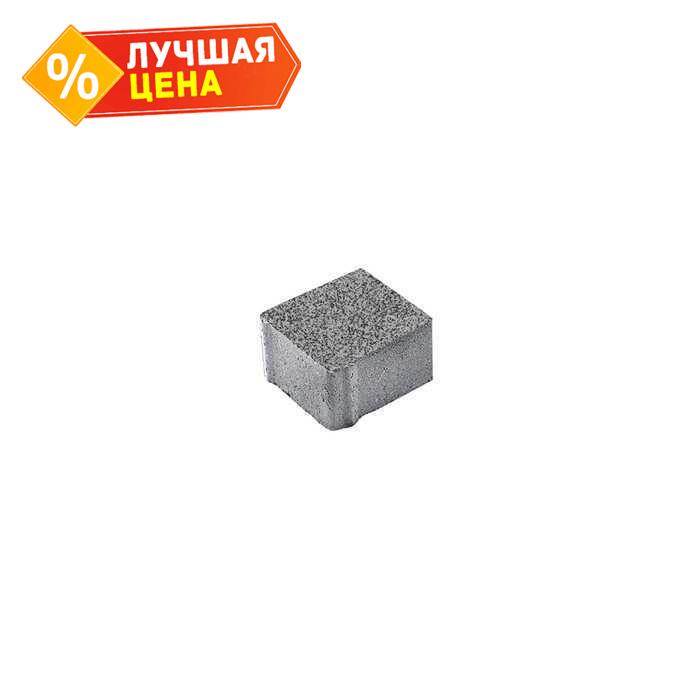 Плитка тротуарная Квадрат (ЛА-Линия) Б.2.К.6 Гранит+ серый с черным 200x200x60 мм